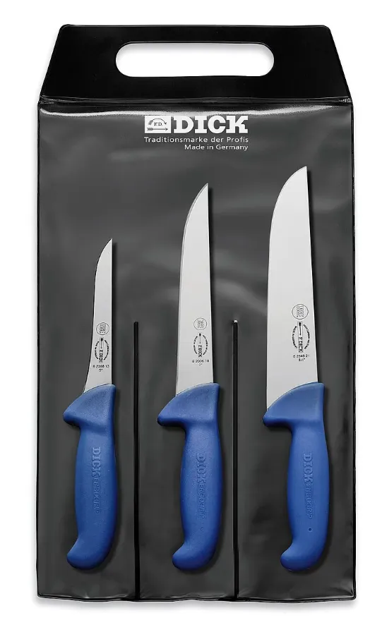 Set mesarskih noževa ErgoGrip u plastič. kesi 3/1 Dick