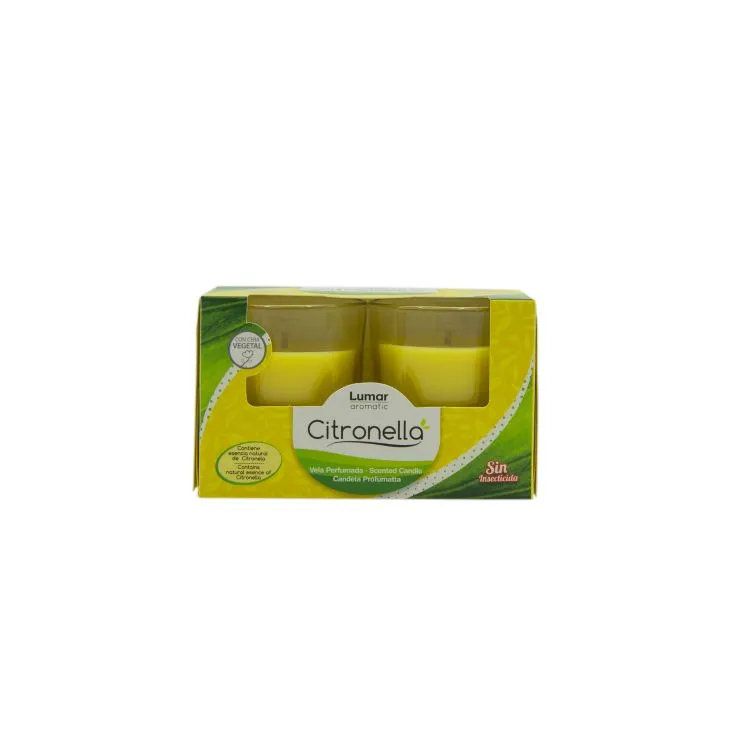 Set mirisnih sveća Citronella 57gr. u staklenoj čaši  2/1 Lumar