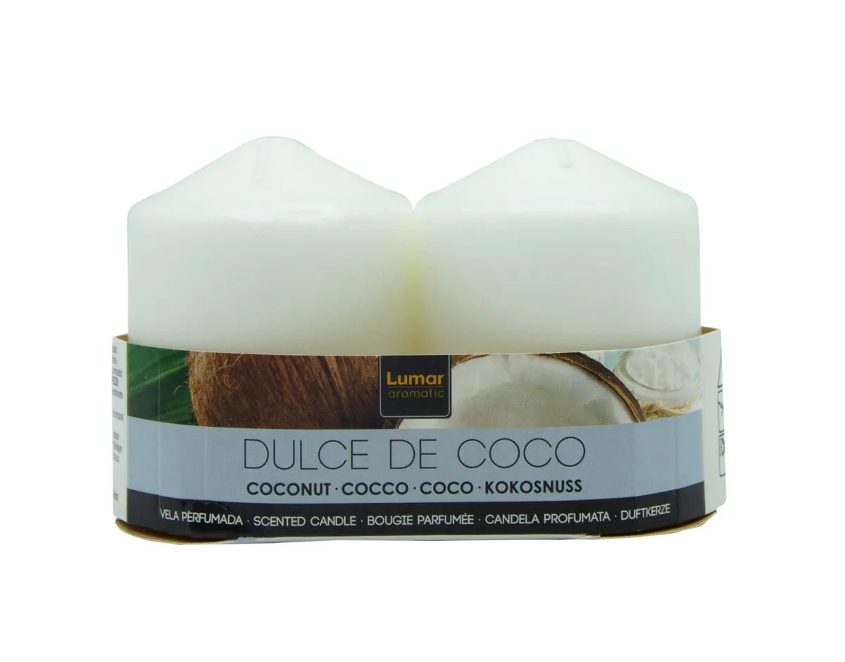 Set mirisnih sveća Coco 135gr 2/1 bele Lumar