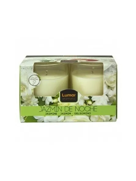 Set mirisnih sveća Jasmin u stakl. čaši 2/1 nežno žute Velas Lumar