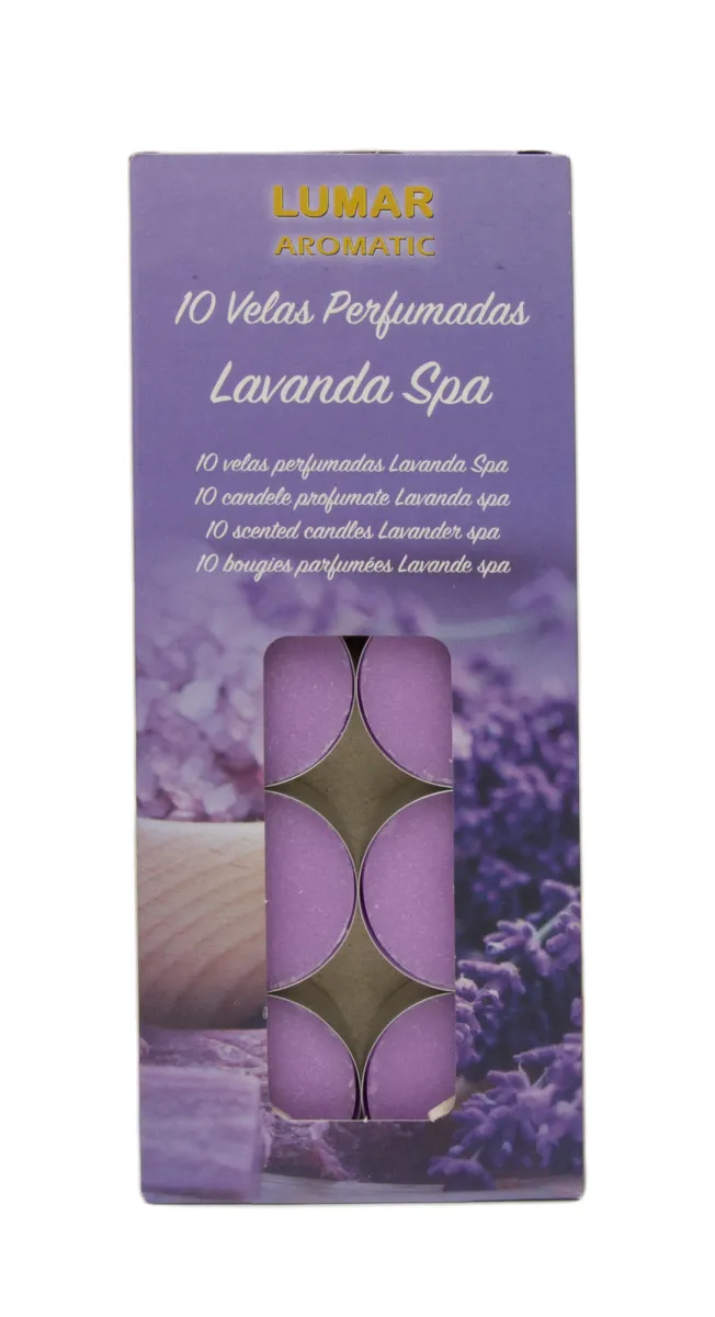 Set mirisnih sveća - lavanda 10/1 ljubičaste Lumar aromatic