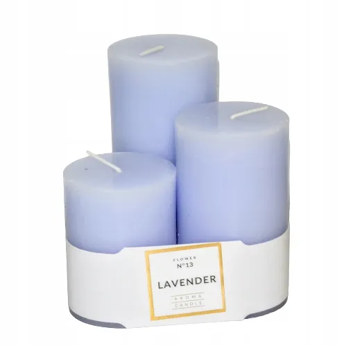 Set mirisnih sveća Lavender N13 fi 6 x 7.5/10/12.5cm 3/1 Artman