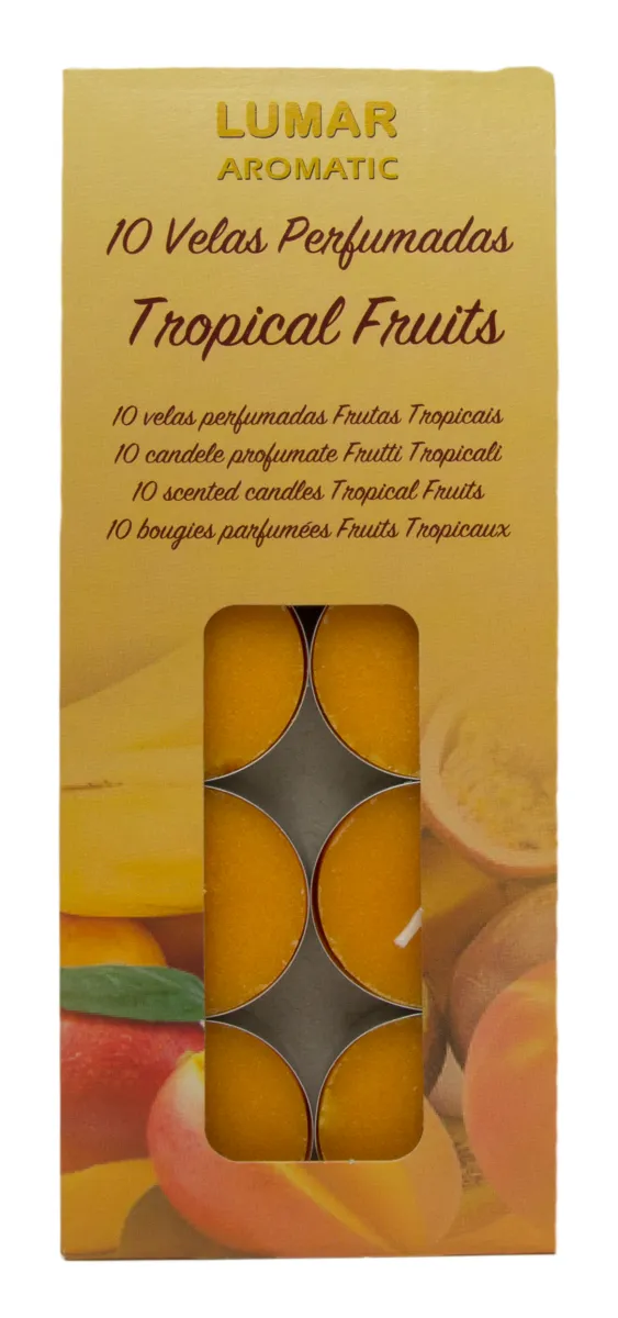 Set mirisnih sveća Tropical Fruits 10/1 narandžaste Lumar aromatic