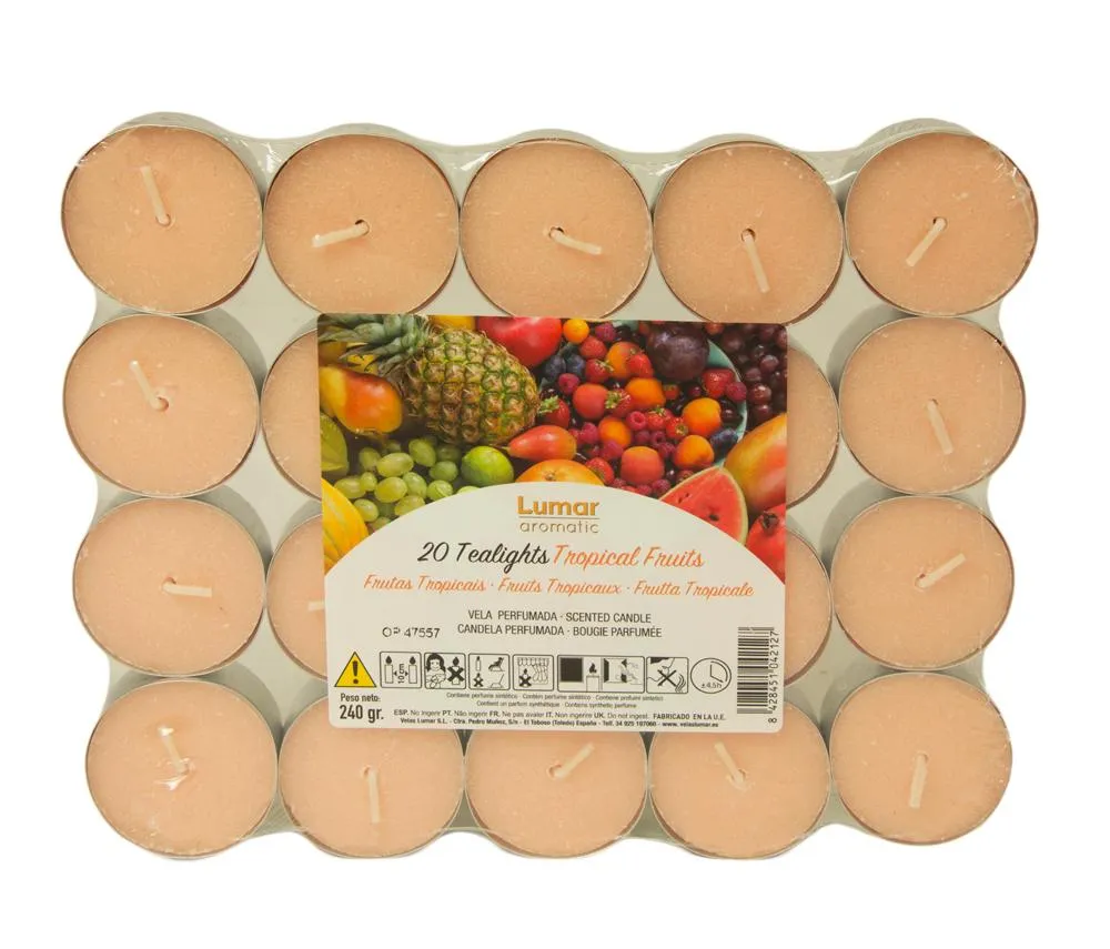 Set mirisnih sveća Tropical fruits 20/1 nežno roze 240 gr. V.Lumar