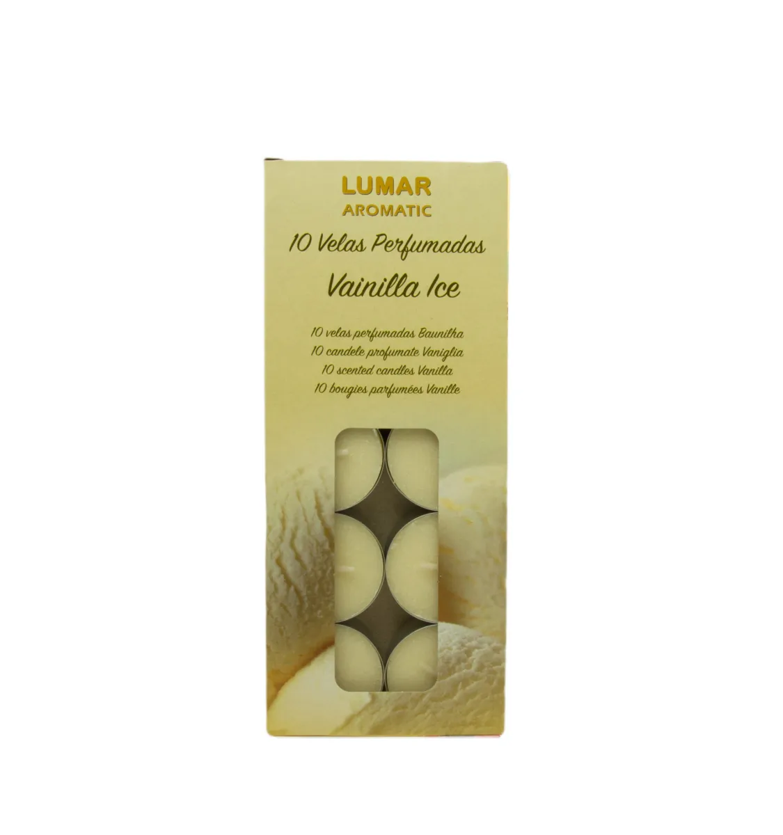 Set mirisnih sveća Vanilla 10/1 mlečno bele Lumar aromatic