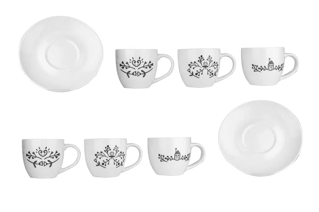 Set šolja za kafu sa tanjirićima 6/1 sort Alpeks