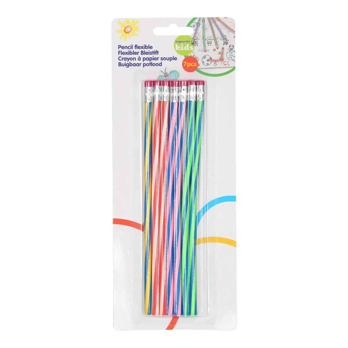 Set olovaka savitljivih sa gumicom 18.5cm sort 7/1 Topwrite Kids