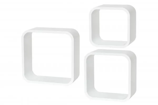 Set polica Cube 350/305/260mm bela 3/1 Dolle