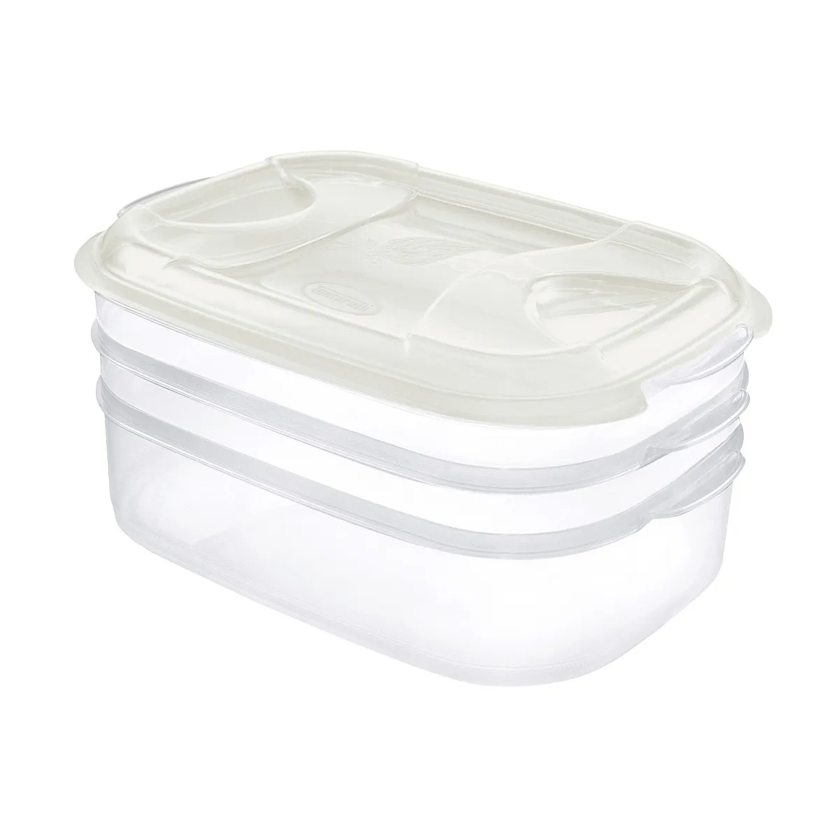 Set posuda za odlag. hrane Nuvola sa belim poklop. 3x1l Tontarelli