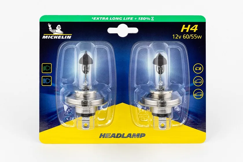 Set sijalica za auto H4 Extra Long Life 12V 60/55W 2/1 Michelin