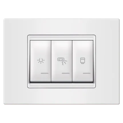 Set sklopki za kupatilo 3x16AX 250V horizontalni EXP beli