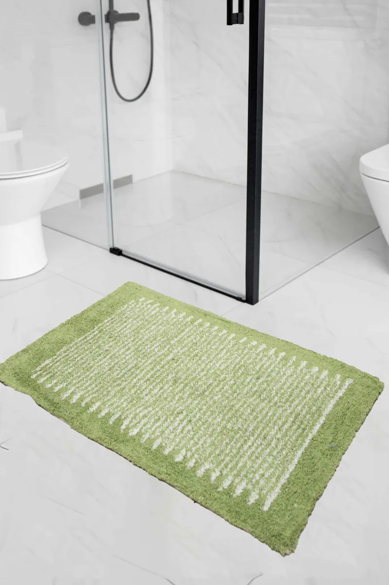 Set staza Stripe za kupatilo 50x80/50x45cm zelena 2/1