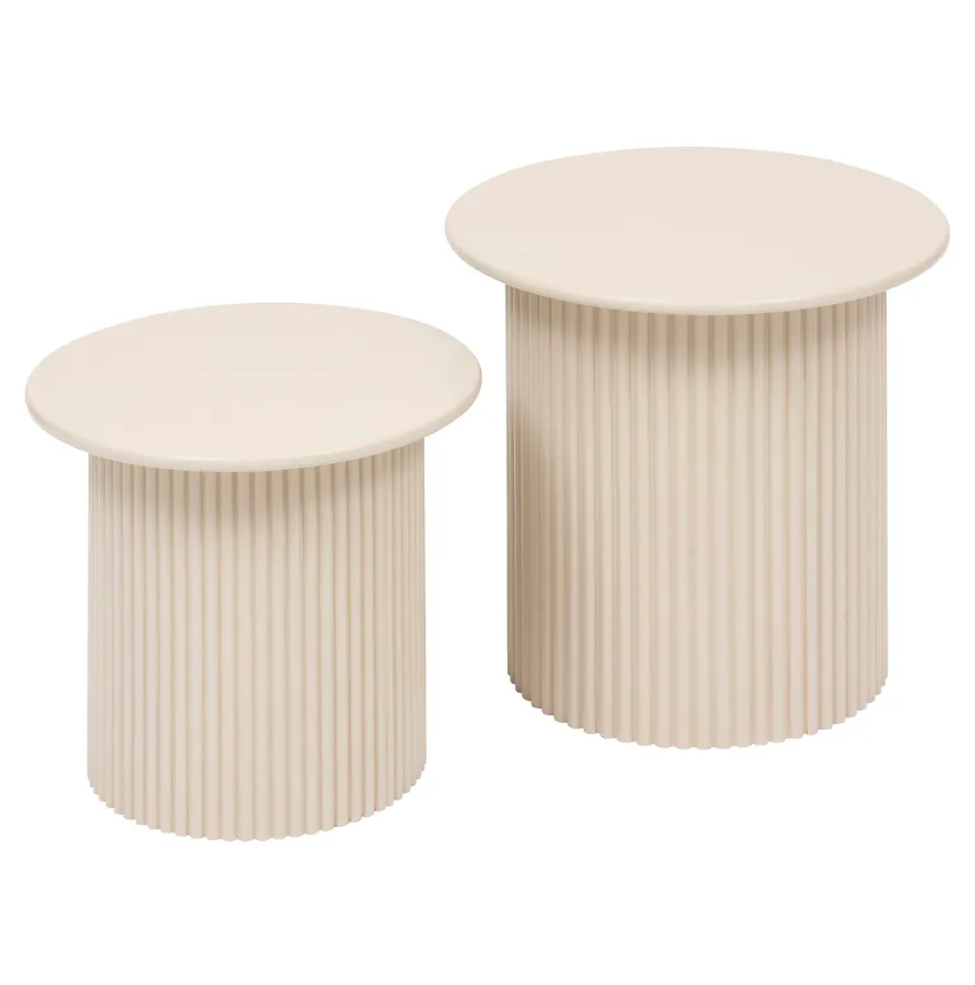 Set stočića Eino fi 34x31.5/fi 40x38cm 2/1 bež Atmosphera