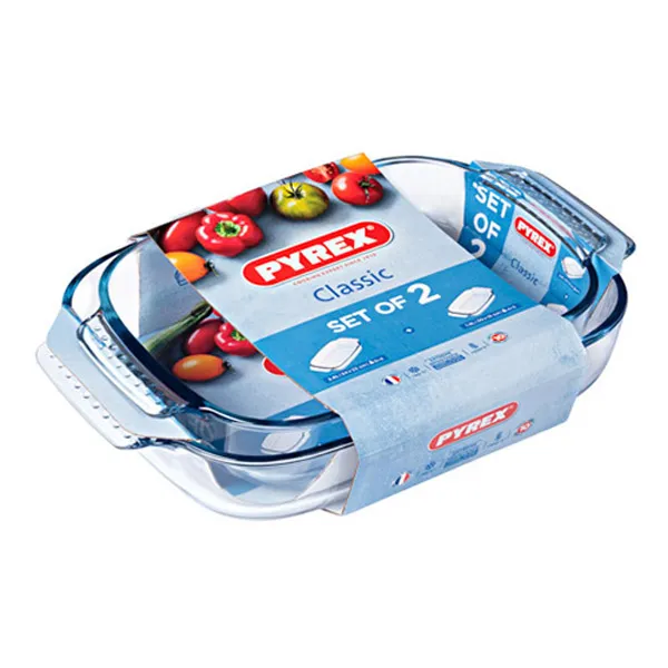 Set vatrostalnih pekača 35x23x6/31x20x6cm 2/1 Pyrex