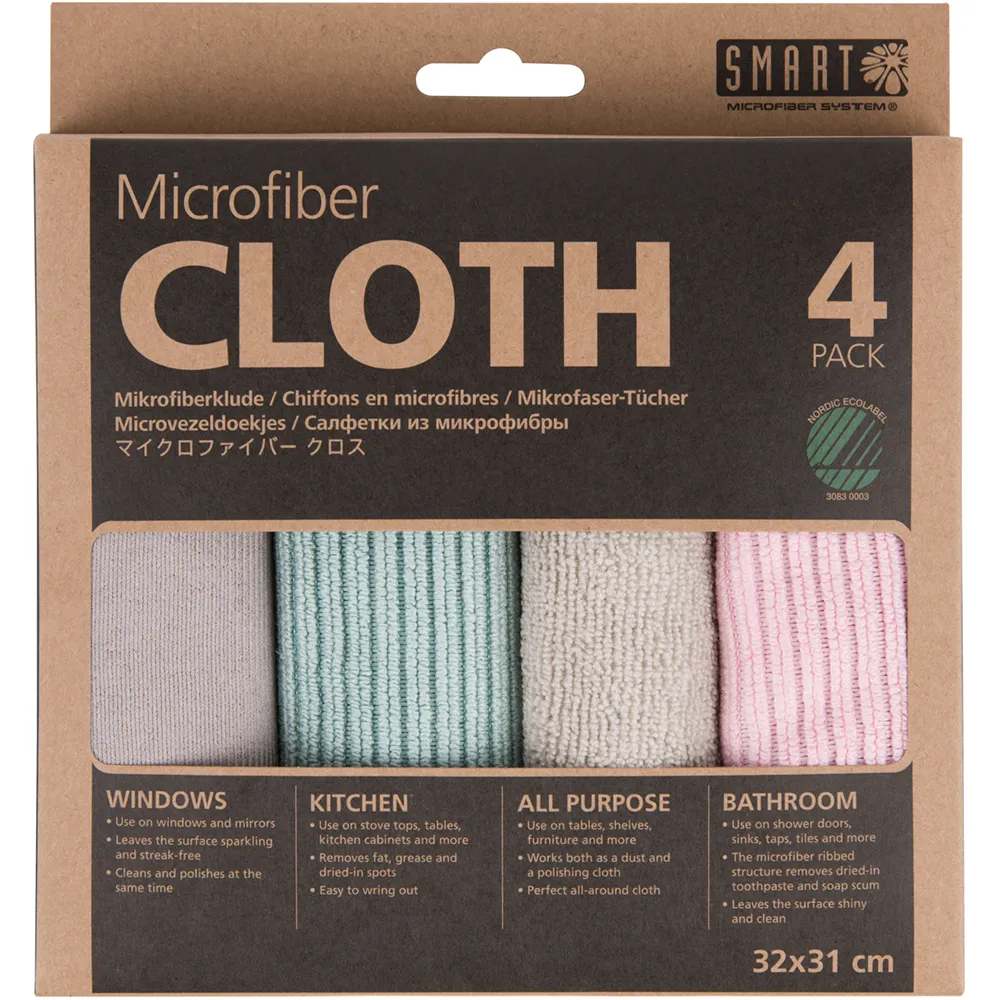 Set višenamenskih mikrofiber krpa za čišćenje 4/1 sort Smart