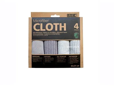Set višenamjenskih mikrofiber krpa za čišćenje 4/1 siva/bež