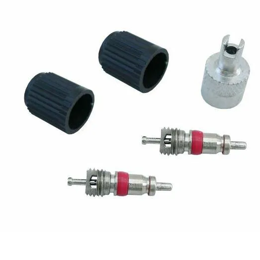 Set za AV (Schrader) 2xventil +2xkapica+ključ za ventile 5/1 Car Commerce