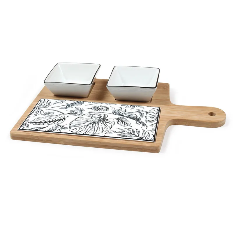 Set za posluživanje daska za rezanje + 2 činije M-casa collection