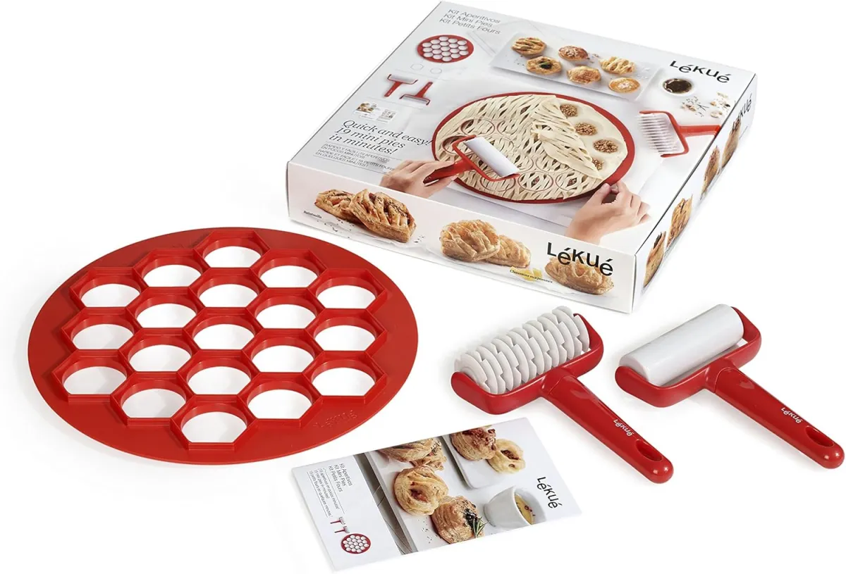 Set za pripremu mini američkih pita 3/1 crveni Lekue