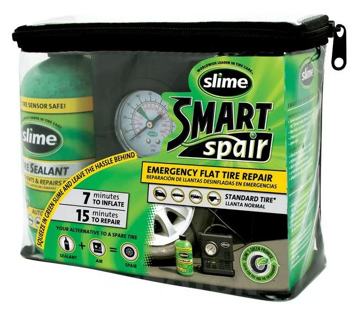 Set za reparaciju guma:lepilo + kompresor 12V