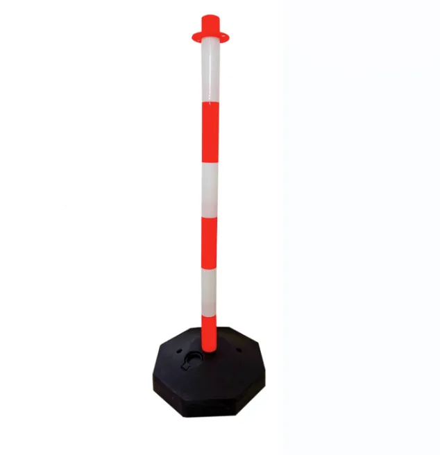 Signalni stubić pvc sa postoljem 85cm crveno-beli Stamplast