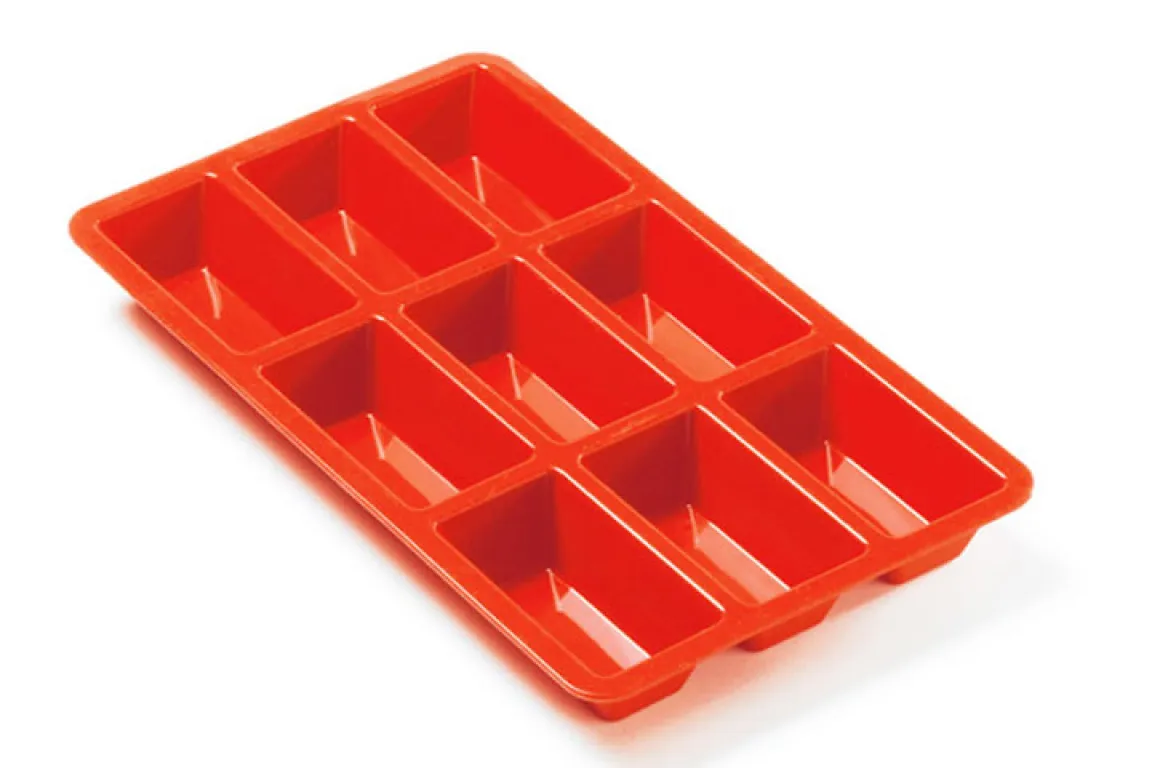 Silik. kalup za 9 kolača 17x29.5x3cm crveni Juliette