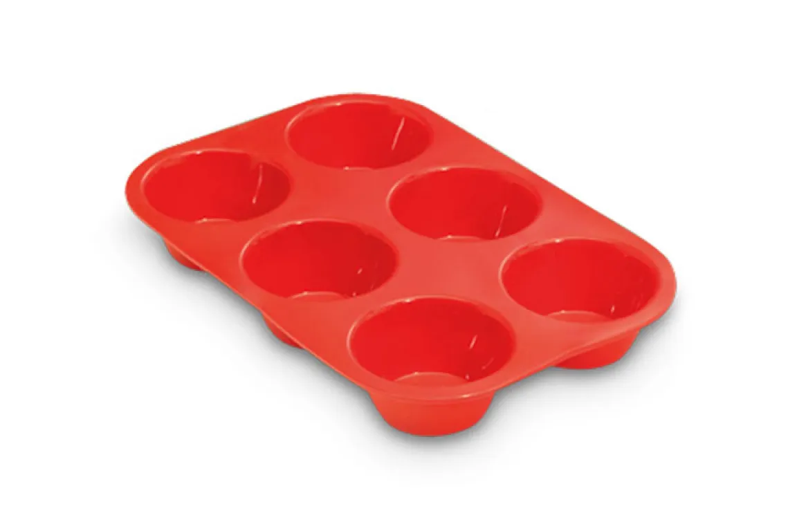 Silikonski kalup za 6 mafina 17x25x3.4cm crveni Juliette