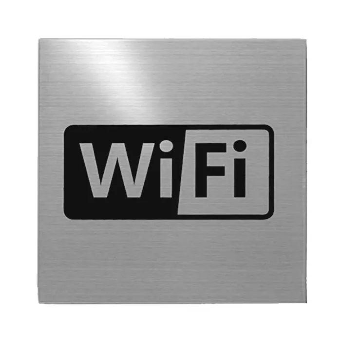 Simbol za WiFi 7.5x7.5cm sat. inoks Fimet