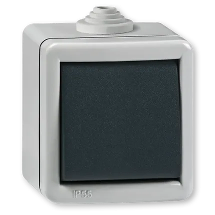 Sklopka jednopolna ARMOR 10A 250V IP55 sivo/antracit