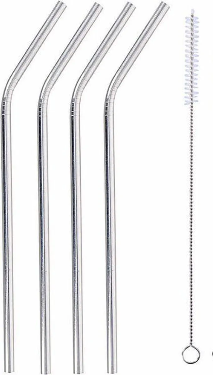 Slamčice 21cm 4/1 sa četkicom za čišćenje boja srebra Alpina