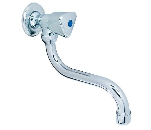 Slavina Piccolo 1/2" zidna donji izliv 140mm nikl-hrom Rosan