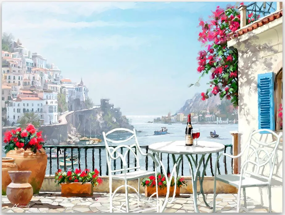 Slika za zid Canvas Holiday ST491 Veranda 60x80cm Styler