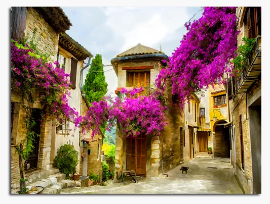 Slika za zid Canvas Watercolor ST335 Old Town 60x80 cm Styler