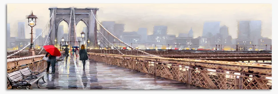 Slika za zid Canvas Watercolor4 ST400 NYB 45x140cm Styler