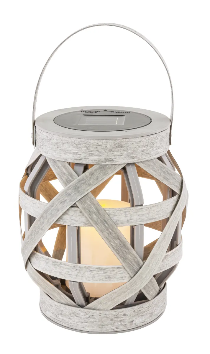 Solarna lampa 1xLED 3000K siva Globo