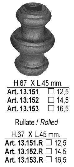 Spojnica 14.5 za kov. ogradu 67x45mm EF