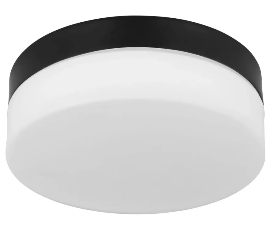 Spoljna plafonjerka Vranos E27 maks. 60W fi 18.4cm crna/bela Globo
