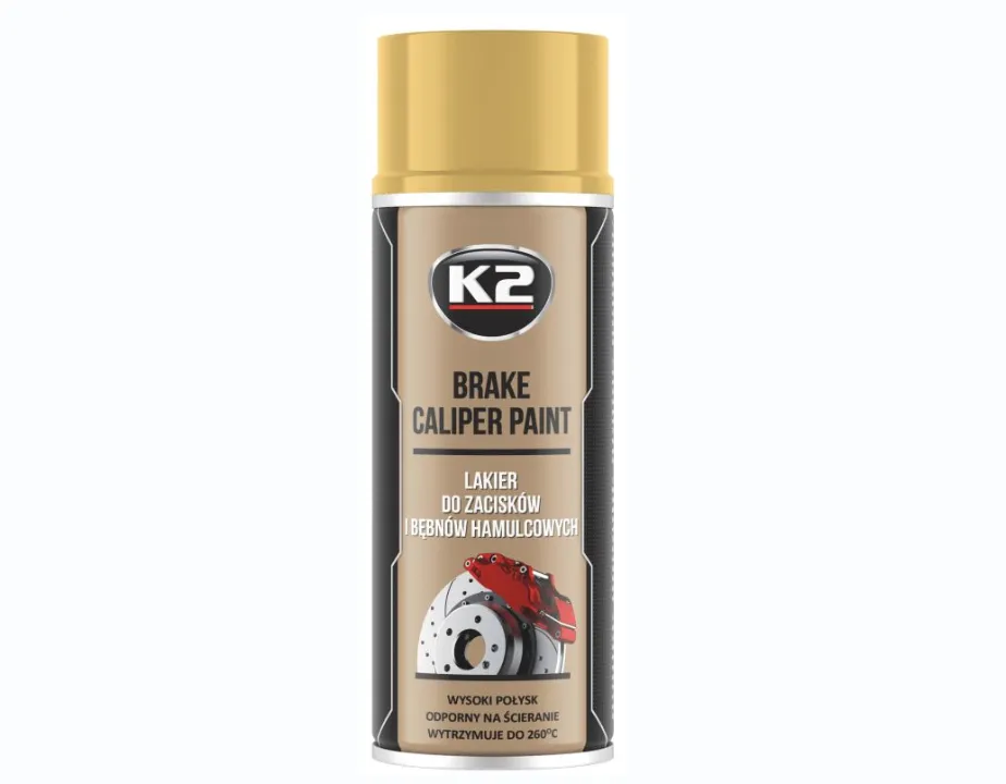 Sprej boja za kočione čeljusti automobila 400ml boja zlata K2