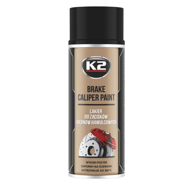Sprej boja za kočione čeljusti automobila 400ml crna K2