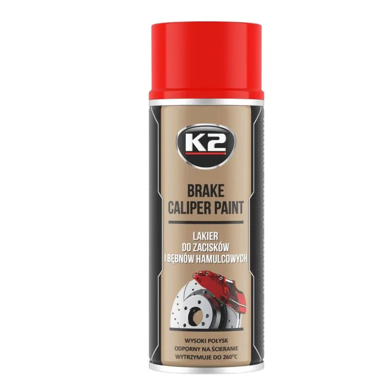 Sprej boja za kočione čeljusti automobila 400ml crvena K2