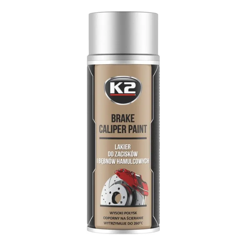 Sprej boja za kočione čeljusti automobila 400ml siva K2