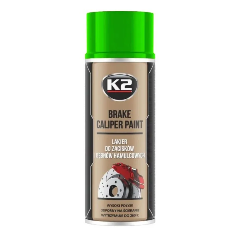 Sprej boja za kočione čeljusti automobila 400ml zelena K2