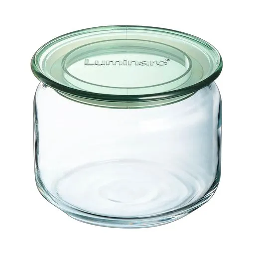 Staklena posuda Pure 500ml fi 10x8.4cm sa pokl. transp./zelena Luminarc