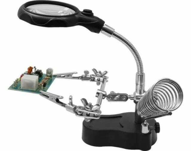 Stalak-set za lemljenje sa lupom i led svetlom HH3 Donau Elektronic