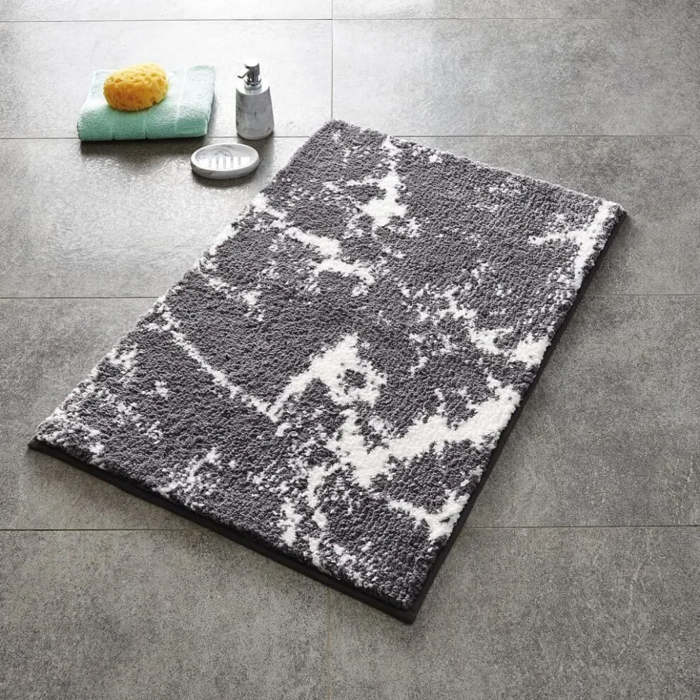 Staza za kupatilo Marmor 60x90cm sivo-bela Ridder