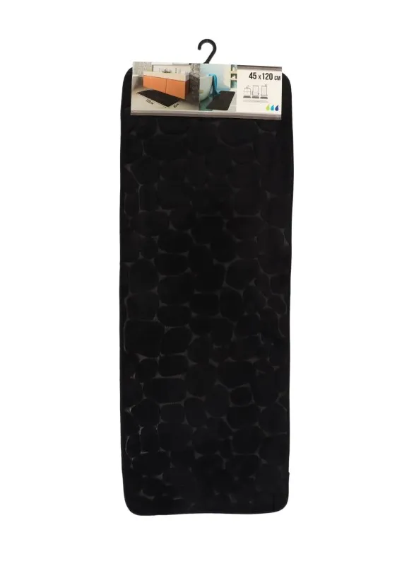 Staza za kupatilo Pebble 45x120cm crna Tendance