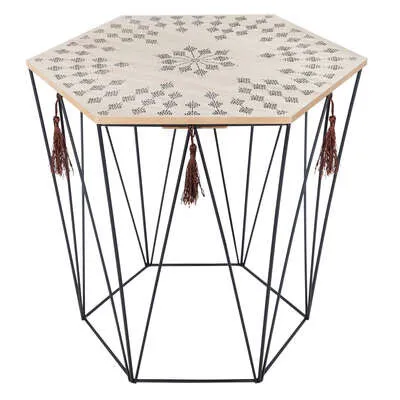 Stočić Etnik 43x40cm crni Atmosphera Createur Dinterieur