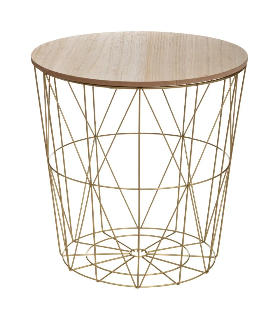 Stočić Kumi 41x39.5cm boja zlata Atmosphera Createur Dinterieur