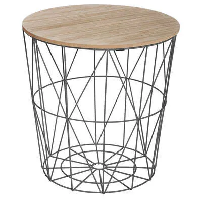 Stočić Kumi 41x39.5cm crni Atmosphera Createur Dinterieur