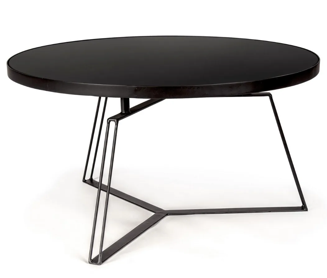 Stočić Zaira fi 70x38cm crni Bizzotto